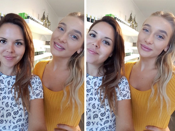 Marina og Katrine i butikken