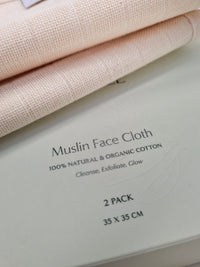Face Cloth - Organic Muslin Cloth - Set of 2
