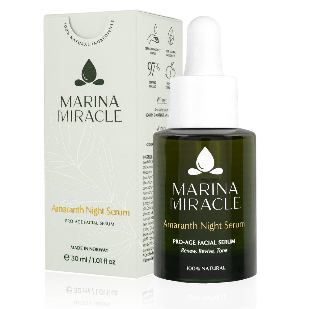 Amaranth Night Serum - Night serum for mature or dry skin – Marina Miracle